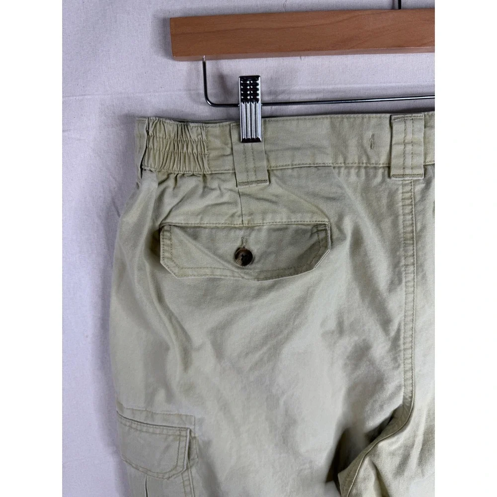 LL Bean Men's Comfort Waist Cargo Pants size 38X32 Khaki Tan‎